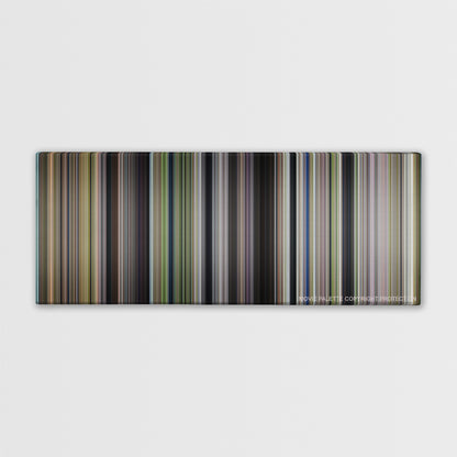 Forrest Gump color palette canvas print: thousands of thin vertical stripes of color