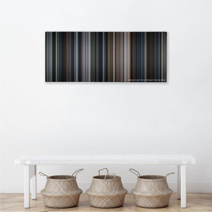 King Arthur: Legend of the Sword color palette canvas above a white bench with three woven baskets