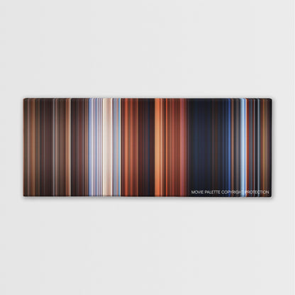 The Time Machine color palette canvas print: thousands of thin vertical stripes of color