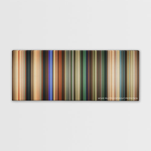 Happy Death Day color palette canvas print: thousands of thin vertical stripes of color