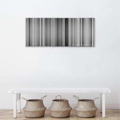 All About Eve color palette canvas above a white bench with three woven baskets