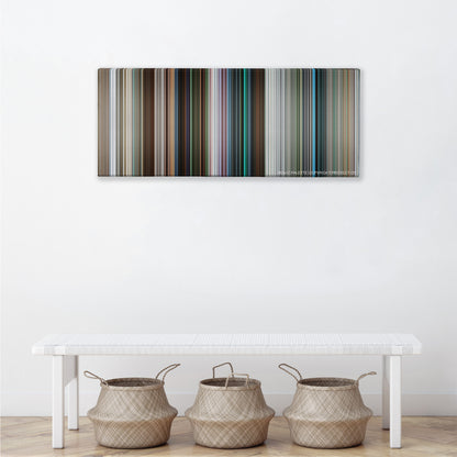 How to Train Your Dragon 2 color palette canvas above a white bench with three woven baskets