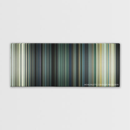 Margin Call color palette canvas print: thousands of thin vertical stripes of color
