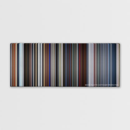 Tomorrowland color palette canvas print: thousands of thin vertical stripes of color