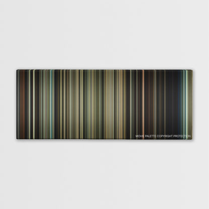Contraband color palette canvas print: thousands of thin vertical stripes of color