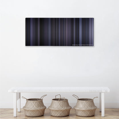 The Raid: Redemption color palette canvas above a white bench with three woven baskets
