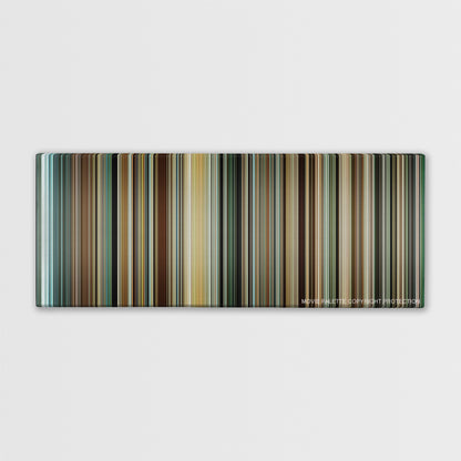 Into the Wild color palette canvas print: thousands of thin vertical stripes of color