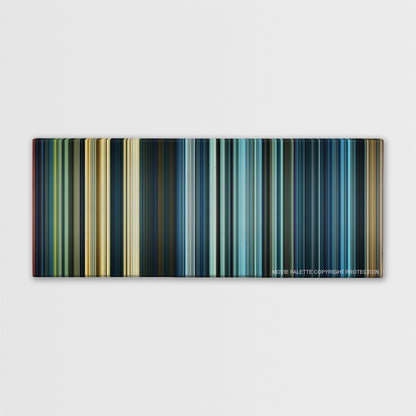 Star Wars: Episode IX - The Rise of Skywalker color palette canvas print: thousands of thin vertical stripes of color
