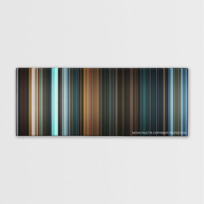 The Predator color palette canvas print: thousands of thin vertical stripes of color