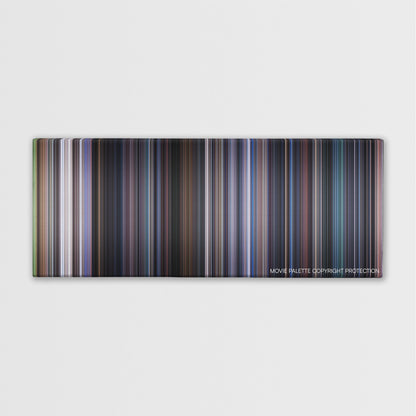 The 6th Day color palette canvas print: thousands of thin vertical stripes of color