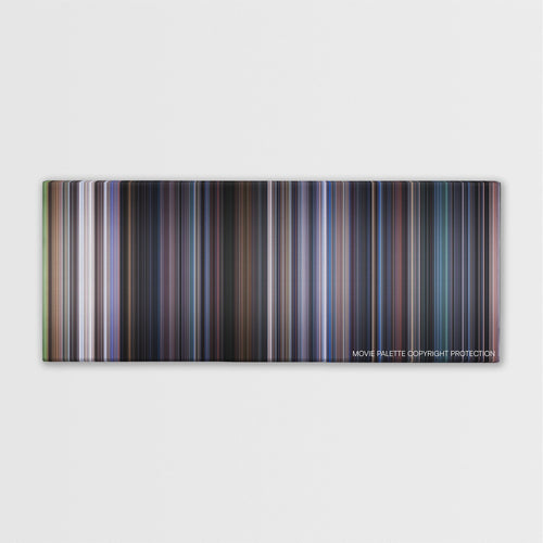 The 6th Day color palette canvas print: thousands of thin vertical stripes of color