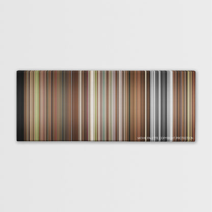 Nymphomaniac: Vol. I color palette canvas print: thousands of thin vertical stripes of color