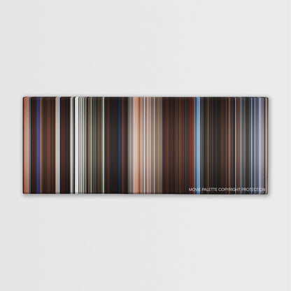 The 13th Warrior color palette canvas print: thousands of thin vertical stripes of color