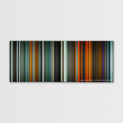 Blade Runner 2049 color palette canvas print: thousands of thin vertical stripes of color