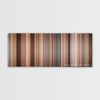Talk To Her color palette canvas print: thousands of thin vertical stripes of color