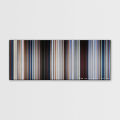 Jaws color palette canvas print: thousands of thin vertical stripes of color