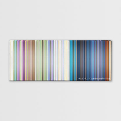 Robin Hood color palette canvas print: thousands of thin vertical stripes of color
