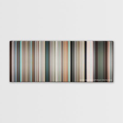 Y Tu Mama Tambien color palette canvas print: thousands of thin vertical stripes of color