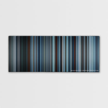 The Revenant color palette canvas print: thousands of thin vertical stripes of color