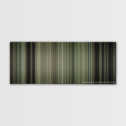 Gran Torino color palette canvas print: thousands of thin vertical stripes of color