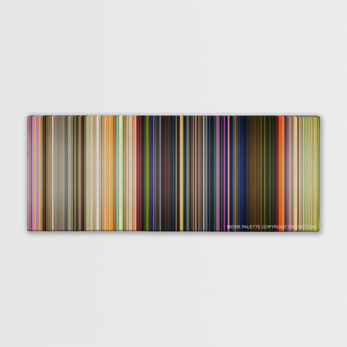 Toy Story 3 color palette canvas print: thousands of thin vertical stripes of color