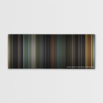 House of Wax color palette canvas print: thousands of thin vertical stripes of color