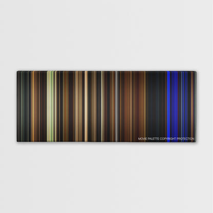Lights Out color palette canvas print: thousands of thin vertical stripes of color