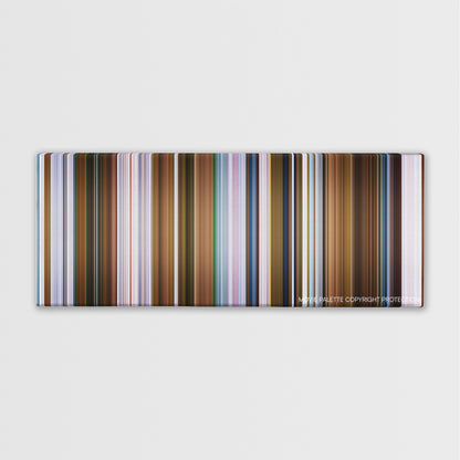 One Hour Photo color palette canvas print: thousands of thin vertical stripes of color