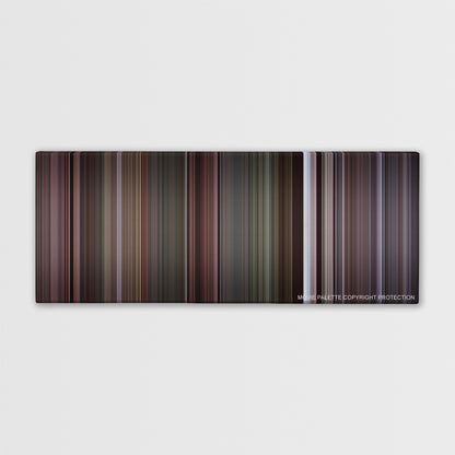 Reservoir Dogs color palette canvas print: thousands of thin vertical stripes of color