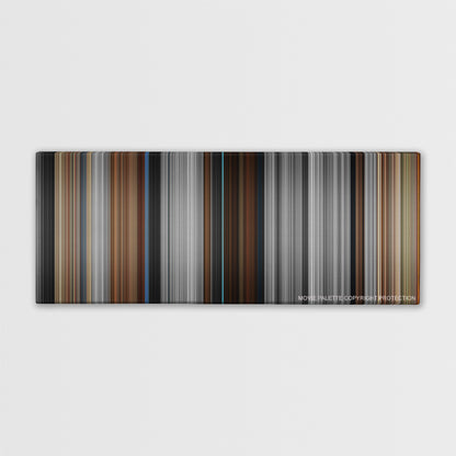 American History X color palette canvas print: thousands of thin vertical stripes of color