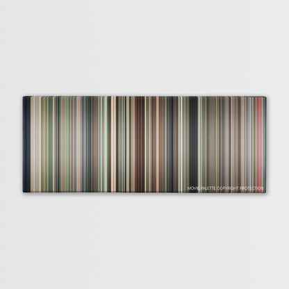 Police Academy color palette canvas print: thousands of thin vertical stripes of color