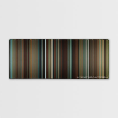 Shutter Island color palette canvas print: thousands of thin vertical stripes of color