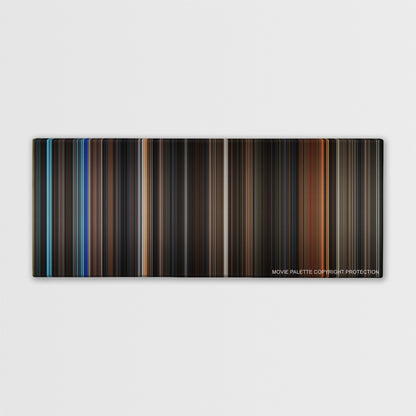 Batman Begins color palette canvas print: thousands of thin vertical stripes of color