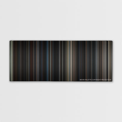 The Dark Knight Rises color palette canvas print: thousands of thin vertical stripes of color