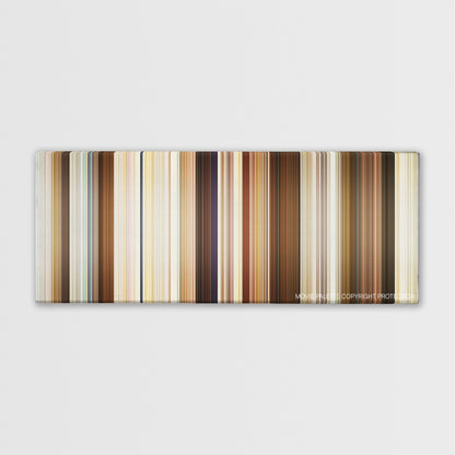 Bad Moms color palette canvas print: thousands of thin vertical stripes of color