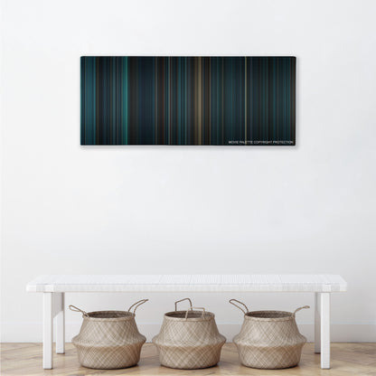 Underworld: Evolution color palette canvas above a white bench with three woven baskets