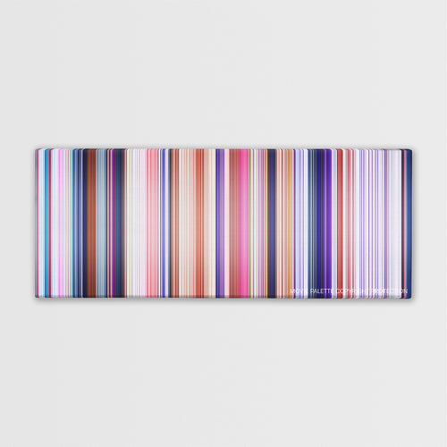 Despicable Me 3 color palette canvas print: thousands of thin vertical stripes of color