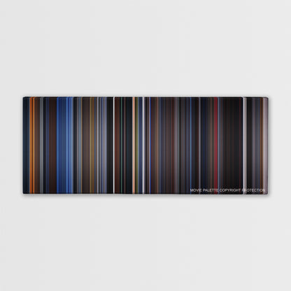X-Men color palette canvas print: thousands of thin vertical stripes of color