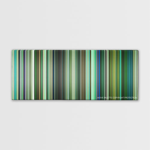 T2 Trainspotting color palette canvas print: thousands of thin vertical stripes of color
