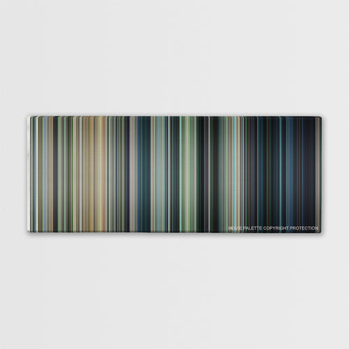 Jurassic World movie barcode canvas print, the whole film as stripes of color