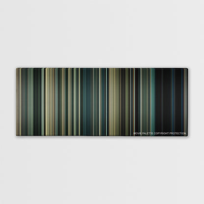 Edge of Tomorrow color palette canvas print: thousands of thin vertical stripes of color