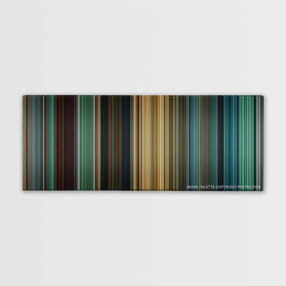 World War Z color palette canvas print: thousands of thin vertical stripes of color