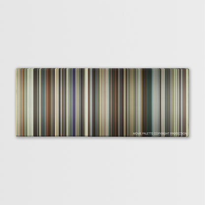 The Mule color palette canvas print: thousands of thin vertical stripes of color