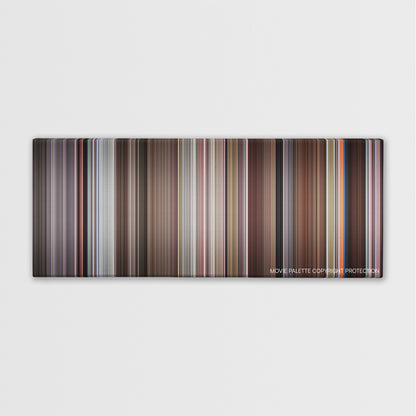 The Meaning of Life color palette canvas print: thousands of thin vertical stripes of color