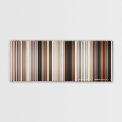 Parker color palette canvas print: thousands of thin vertical stripes of color