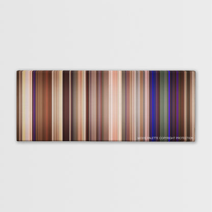 Neighbors 2: Sorority Rising color palette canvas print: thousands of thin vertical stripes of color