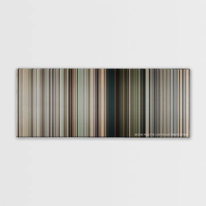 District 9 color palette canvas print: thousands of thin vertical stripes of color