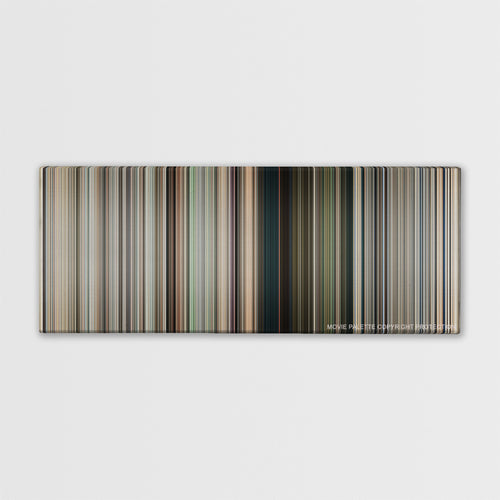 District 9 color palette canvas print: thousands of thin vertical stripes of color
