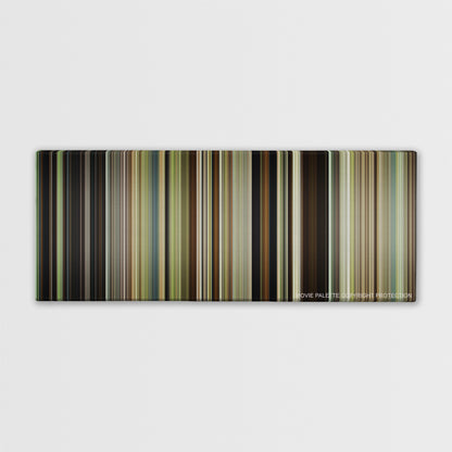 12 Years a Slave color palette canvas print: thousands of thin vertical stripes of color