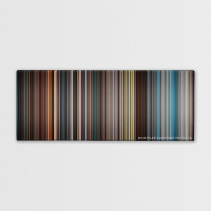 X-Men: First Class color palette canvas print: thousands of thin vertical stripes of color
